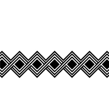 Geometric Border, Art Deco Pattern, Minimalist, Monochrome vector