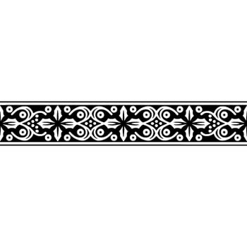 Elegant Black Floral Border, Vintage, Minimalism vector