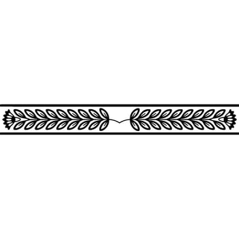 Elegant Laurel Branch Border Vintage Element vector