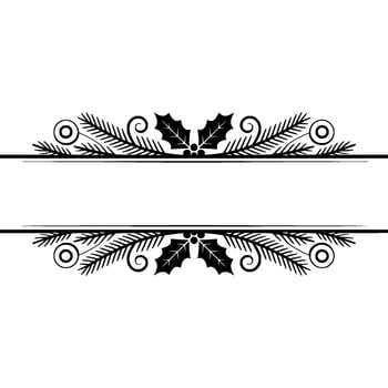 Elegant Winter Border, Festive Element - Holly vector