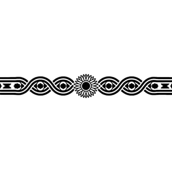 Celtic Border, Floral Centerpiece Vintage Decorative Element vector