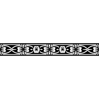 Intricate Black Ornamental Border, Vintage Style, Art deco vector