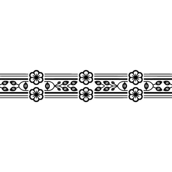 Elegant Floral Border, Vintage , Decorative Element, alternate version 63 vector