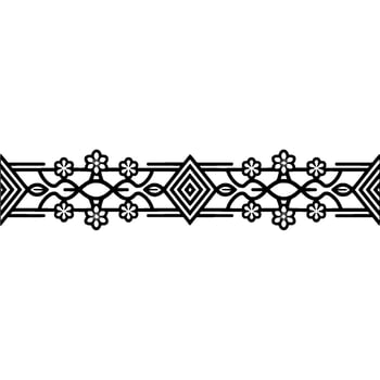 Elegant Floral Border, Vintage , Decorative Element, alternate version 79 vector