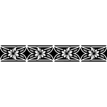 Geometric Floral Border, Art Deco Style, Elegant, Artdeco vector