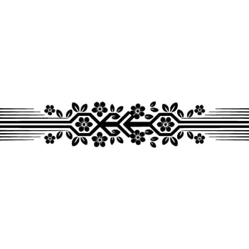 Elegant Floral Divider, Minimalist , Decorative Element vector