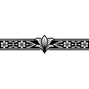 Elegant Floral Border, Vintage Element, Refined vector