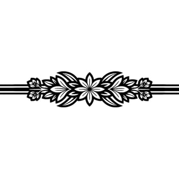 Stylized Floral Accent, Minimalist , Botanical Illustration vector