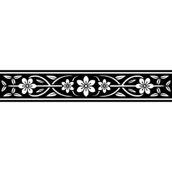 Elegant Floral Border, Vintage , Delicate Motif vector