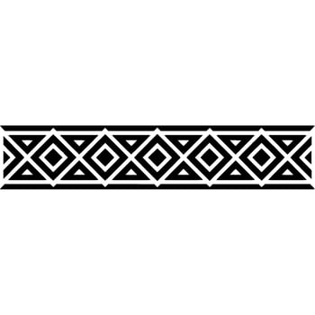 Geometric Border, Art Deco Pattern, Black White, Minimalist, Monochrome vector