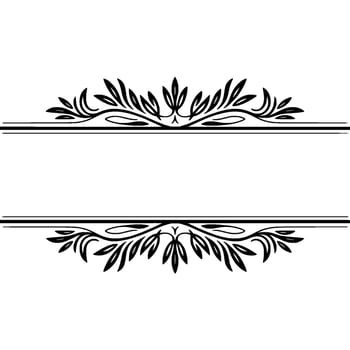 Elegant Decorative Divider, Vintage Style, Minimalist, Floral vector