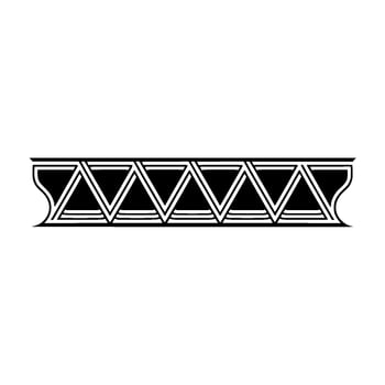 Geometric Deco Border, Streamlined , Minimalist Art, Pattern vector
