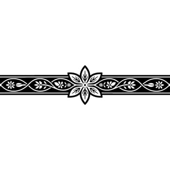 Elegant Floral Border, Vintage , Decorative Element, alternate version 125 vector