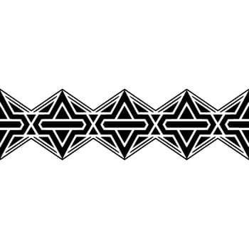 Geometric Border, Art Deco Pattern, Minimalist - Symmetrical vector