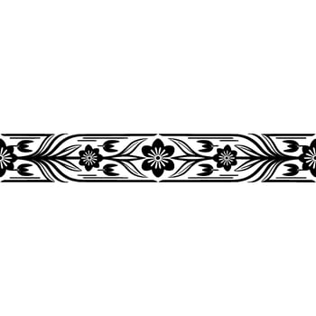 Elegant Floral Border, Vintage , Decorative Element, alternate version 132 vector