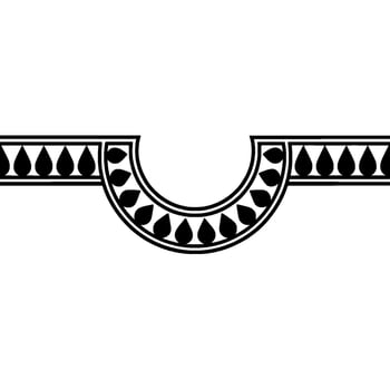Stylized Antiquity Border, Geometric Ornamentation vector