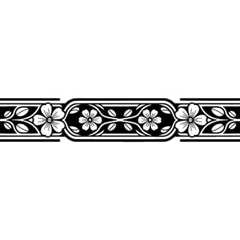 Elegant Floral Border, Vintage , Decorative Element - Subtle vector