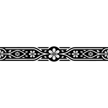 Elegant Floral Border, Vintage , Decorative Element, alternate version 152 vector