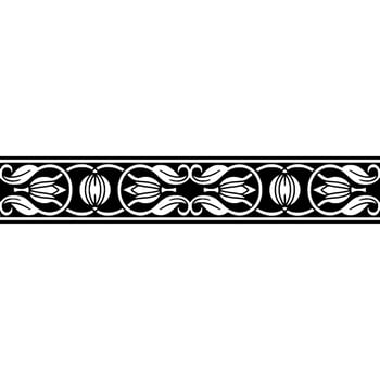 Elegant Art Nouveau Floral Border, Vintage - Artnouveau vector