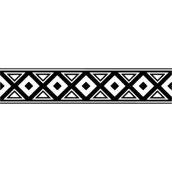 Geometric Tribal Border, Minimalist, alternate version 5 vector
