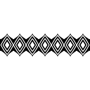 Geometric Border, Stylized Diamond Pattern, Minimalist, Textile vector
