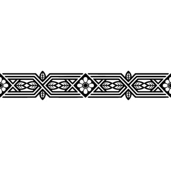 Art Deco Floral Border Geometric Elegance, Artdeco vector