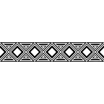 Geometric Deco Border, Minimalist Pattern, Monochrome vector