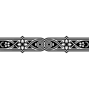 Ornate Black Border, Art Deco Detail, Vintage vector
