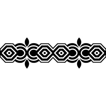 Geometric Border, Art Deco Pattern, Black and White vector