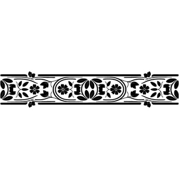 Elegant Black Floral Border, Vintage Element, alternate version 20 vector