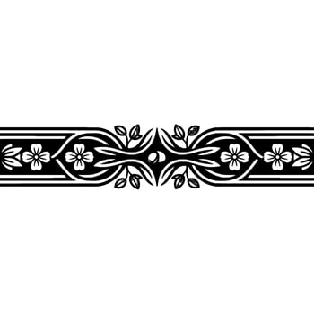 Elegant Floral Border, Vintage , Decorative Element, alternate version 255 vector