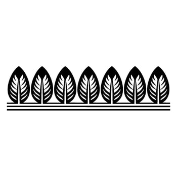 Geometric Leaf Border, Minimalist , Botanical Motif vector