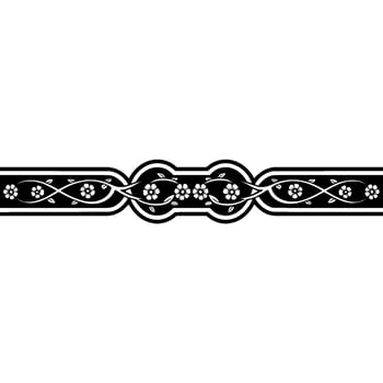 Elegant Floral Border, Art Nouveau Inspired, Symmetry vector
