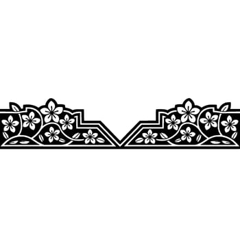 Elegant Floral Border, Vintage , Decorative Element, alternate version 260 vector