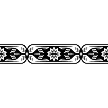 Intricate Floral Border, Vintage Style, Decorative Element, Texture vector