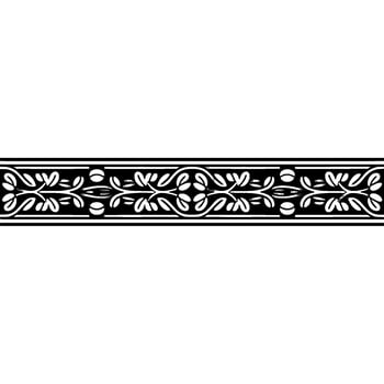 Elegant Stylized Leaf Border, Vintage, Foliage vector