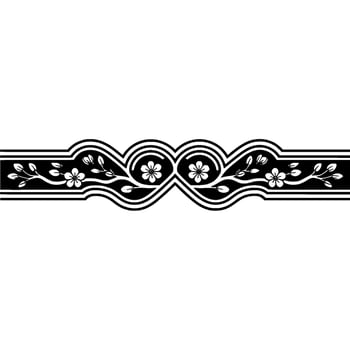 Elegant Sakura Border, Japanese , Vintage Motif vector