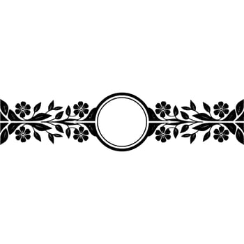 Elegant Floral Border, Decorative Element, Vintage - Ornament vector