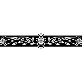 Elegant Floral Border, Vintage , Decorative Element, alternate version 291 vector