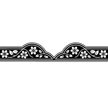 Elegant Floral Border, Vintage , Decorative Element, alternate version 292 vector