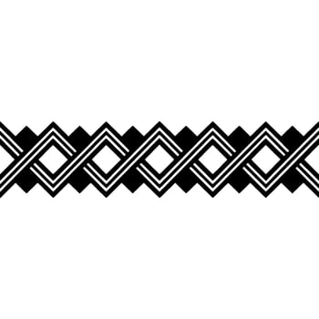 Geometric Border, Layered Diamond Pattern, Minimalist vector