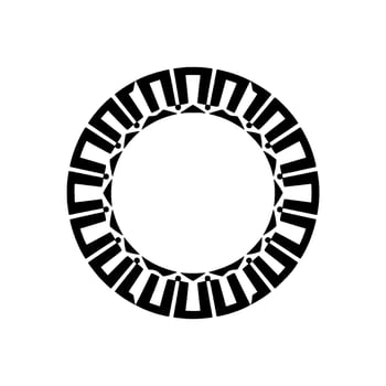 Geometric Circle Motif, Minimalist , Circular Pattern vector