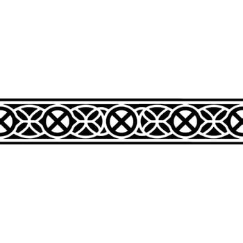 Intricate Celtic Border, Vintage Ornamentation, Decorative Element, Textile vector