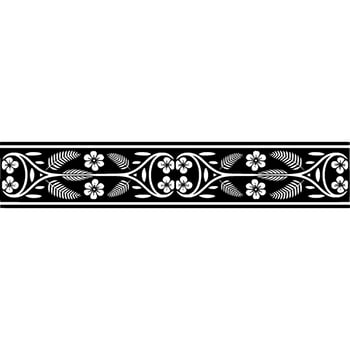 Elegant Black Floral Border, Vintage - Traditional vector