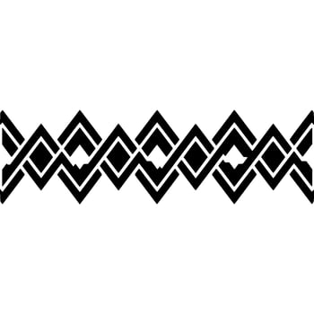 Geometric Border, Repeating Diamond Pattern, Minimalist, Linear vector