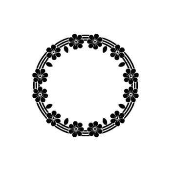 Elegant Floral Circle Border, Vintage, Wreath vector