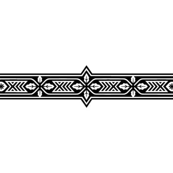 Art Deco Border Geometric Arrowhead Diamond Motif vector