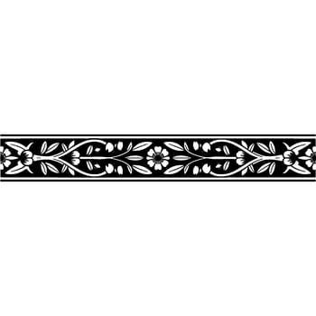 Elegant Floral Border, Vintage , Subtle Detail, Botanical vector