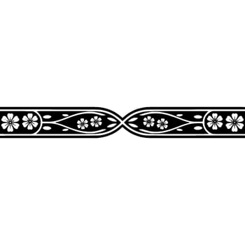Elegant Floral Border, Vintage , Decorative Element, alternate version 345 vector