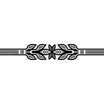 Botanical Line Art Border, Elegant Element vector